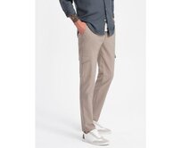 Pánské kalhoty z tkaniny REGULAR béžové Béžová, S