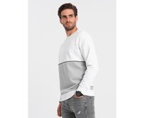 Pánská mikina OVERSIZE bílá a šedá Šedá, S