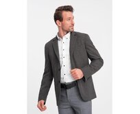 Pánské sako s ozdobnými knoflíky REFA grafitové Tmavě šedá, S