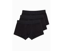Pánské bavlněné boxerky s logem 3-pack V1 OM-UNBO-0105 černé Černá, XXL