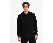 Pánská polokošile s límečkem V8 OM-SSNZ-0149 černá Černá, S