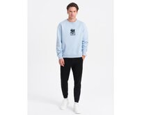 Pánské pletené tepláky V8 OM-PASK-0143 černé Černá, XL