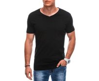 Pánské tričko s výstřihem do V EM-TSBS-0101 černá Černá, XL