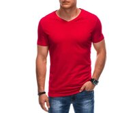 Pánské tričko s výstřihem do V EM-TSBS-0101 červené Červená, S