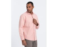 Pánská košile REGULAR FIT s kapsou V5 OM-SHCS-0148 růžová Růžová, S