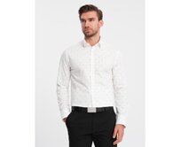 Pánská bavlněná košile SLIM FIT s kotvičkami bílá Bílá, L