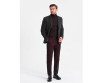 Pánské žakárové sako V2 OM-BLZB-0119 černé Černá, S