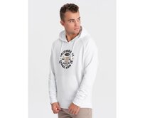 Pánská mikina s potiskem klokanka V1 OM-SSPS-0151 bílá Bílá, S