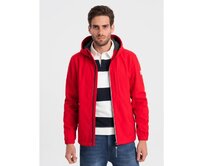 Pánská bunda SOFTSHELL s fleecovým V6 OM-JANP-0137 červená Červená, S