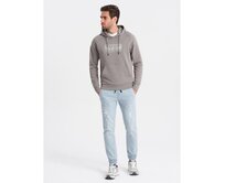 Pánské džínové kalhoty JOGGER s otěrem V1 OM-PADJ-0150 světle modré Modrá, L