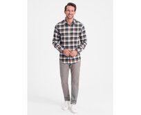 Pánské chino kalhoty V5 OM-PACP-0151 tmavě béžové Béžová, S