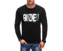 Pánská mikina B1652 černá Černá, XXL