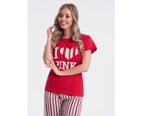 Dámské pyžamo ULR279 - červené Červená, XL