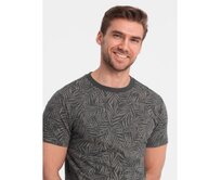 Pánské tričko s celoplošným potiskem V1 OM-TSFP-0182 grafitové Tmavě šedá, S