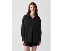 Mušelínová košile oversize Černá, L