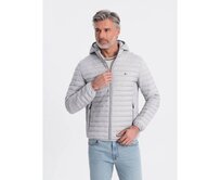 Pánská bunda bomber  V1 OM-JALP-22FW-007 černá Šedá, L