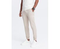 Pánské tepláky V1 OM-PASK-0211 světle béžové Béžová, L