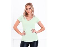 Dámské hladké tričko SLR002 limetkově zelená Tmavě zelená, S