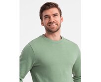 Pánská mikina BASIC s kulatým výstřihem zelená Zelená, S