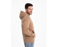 Pánská mikina BASIC bez kapuce s rozepínáním hnědá Hnědá, XL