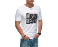 Pánské tričko s potiskem S1952 bílé Bílá, XXL