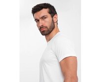 Pánské klasické bavlněné tričko BASIC bílé Bílá, XL