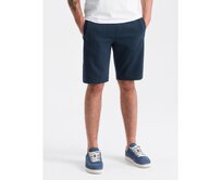 Pánské bavlněné teplákové šortky BASIC tmavě modré Modrá, S