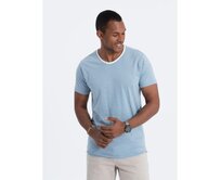 Pánské tričko se surovým povrchem modré barvy Modrá, S