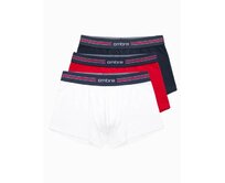 Pánské boxerky s pruhovanou gumou 3 pack mix Bílá, M