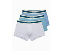 Pánské boxerky s ozdobnou gumou v pase 3 balení mix Modrá, M