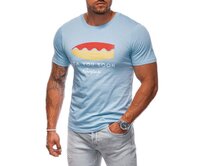 Pánské tričko s potiskem S2003 modré Modrá, XXL