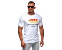 Pánské tričko s potiskem S2003 bílé Bílá, M