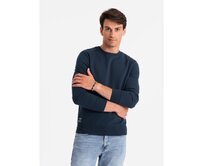 Pánská bavlněná nepropínací mikina BASIC tmavě modrá Námořnická modrá, S