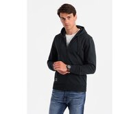 Pánská rozepínací bavlněná mikina BASIC černá Černá, S