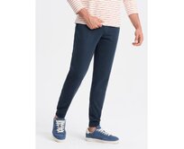 Pánské bavlněné tepláky BASIC jogger tmavě modré Námořnická modrá, S