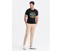 Pánské bavlněné tepláky jogger BASIC béžové Béžová, S