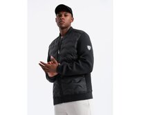 Męska pikowana kurtka bomberka czarna Černá, M