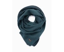 Pletená pánská dvoubarevná pruhovaná šála - námořnická modř a moře Tyrkysová, Univerzální