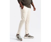 Pánské tepláky s logem krémové Krémová, S