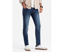 Pánské přiléhavé džínové kalhoty SLIM FIT s elastanem - modré Modrá, S
