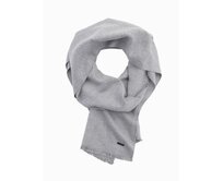 Jednobarevná pánská šála s třásněmi - šedá Šedá, Univerzální