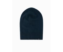 Pánská zimní čepice z bavlněného úpletu - tmavě modrá V4 Námořnická modrá, Univerzální