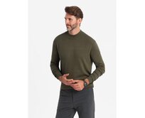 Pánský pletený poloviční rolák s viskózou - hořčicový V5 Krémová, S