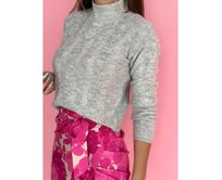 Dámský svetr ELR022 - béžový Šedá, M