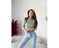 Dámský svetr ELR022 - béžový Olivová, M