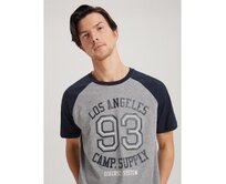 Pánské tričko s potiskem HUMTLEX S1815 - šedý melír Šedá, M