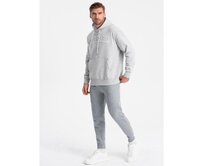 Pánské tepláky joggers - šedý melír V3 Šedá, XXL