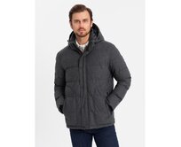 Pánská lehká bunda se síťovanou podšívkou a kapucí - černá V4 Černá, S