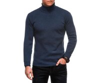 Pánský svetr s rolákem 250E - tmavě modrý Modrá, 2XL/3XL