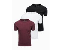 Pánské hladké tričko - mix 3-pack Z29 Červená, L